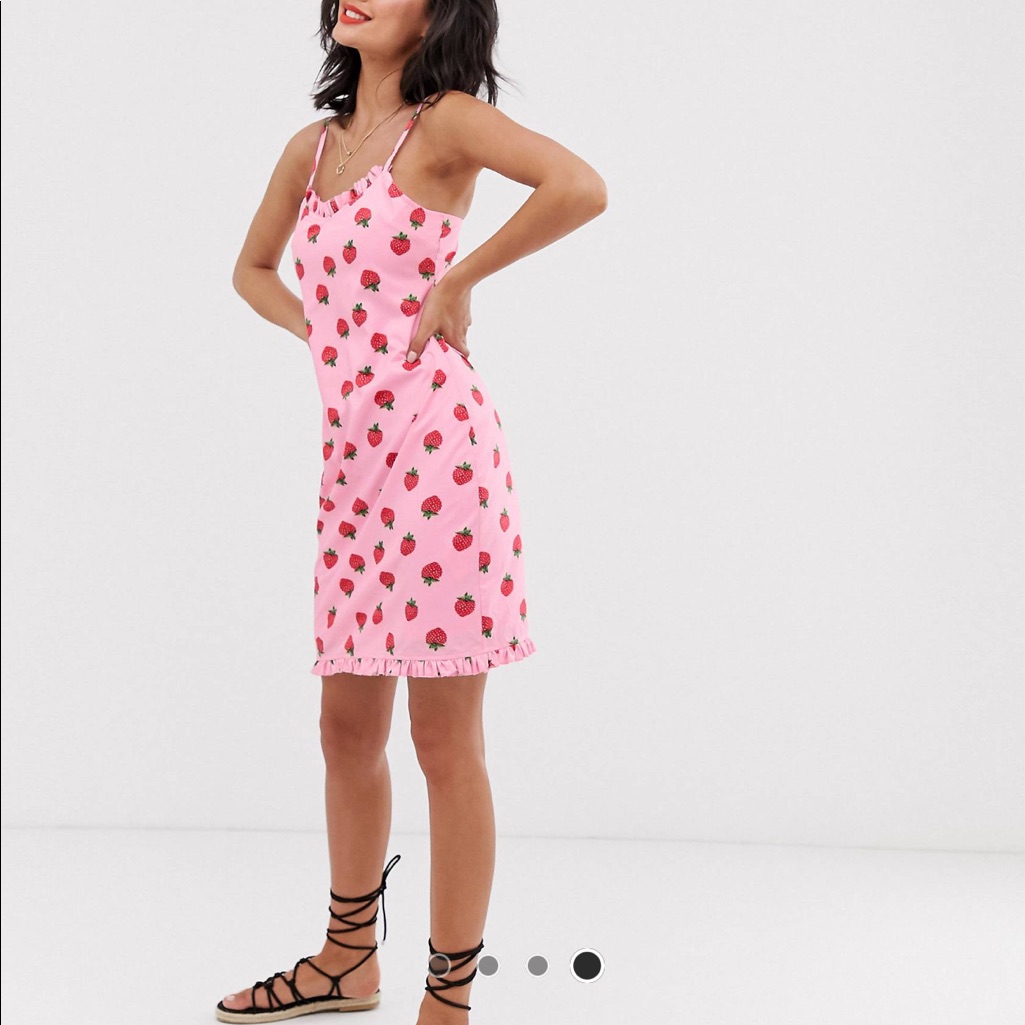 Pink Strawberry Daisy Street Cami Dress